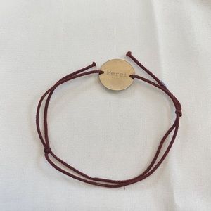 Merci Medal Paris String Bracelet SOLD OUT Jewelry